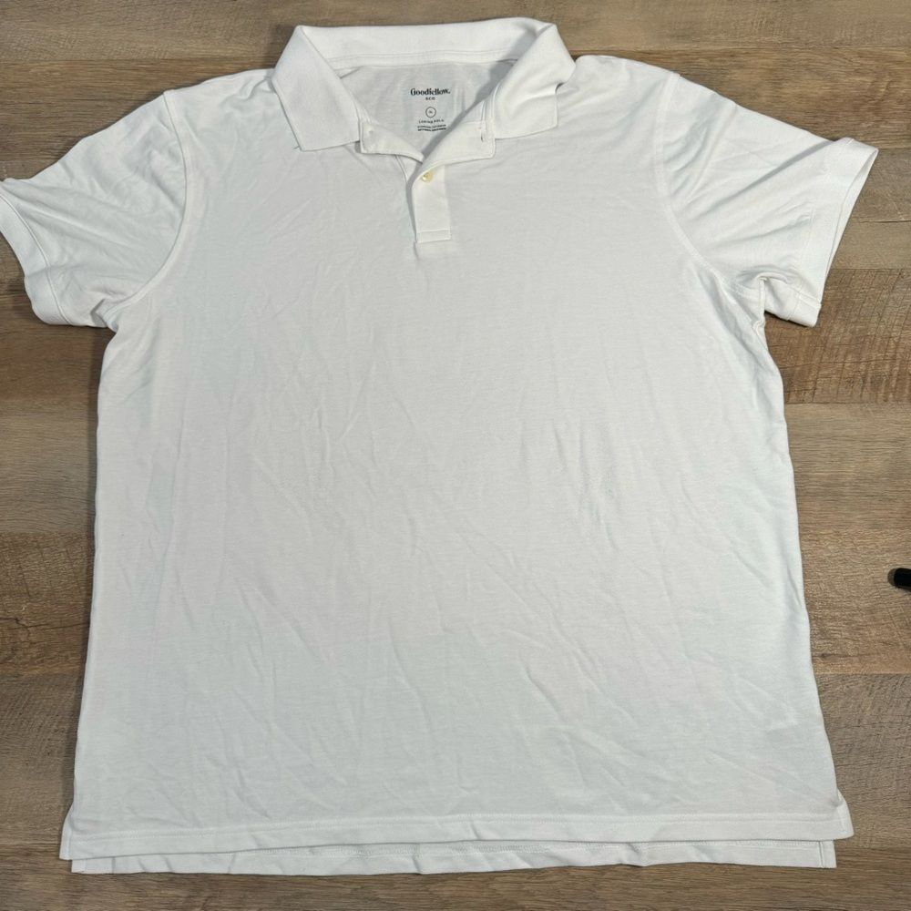 Goodfellow Men's White Polo Shirt Size XL